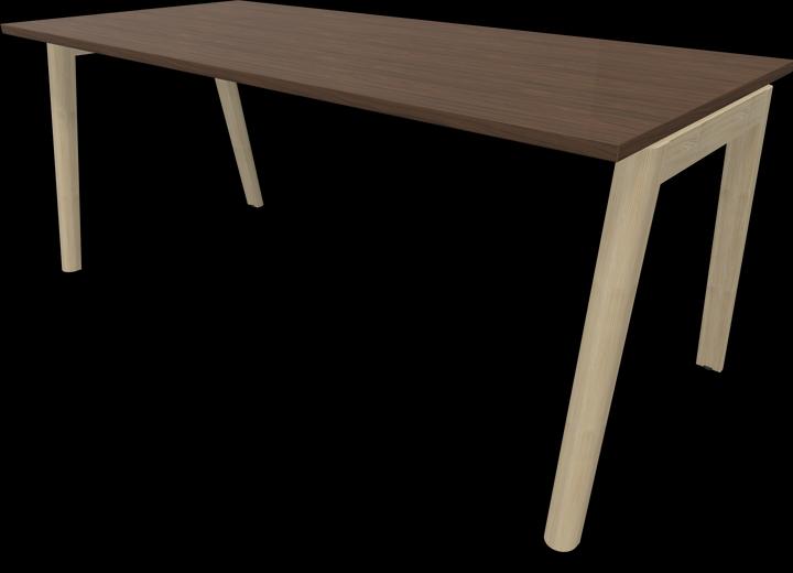 Walnut decor dark with structure, Ash natural light grey stained