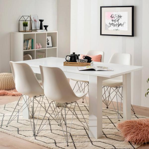 Immagine prodotto Homestyle4u Tavolo da pranzo allungabile (120 x 80 x 75 cm)