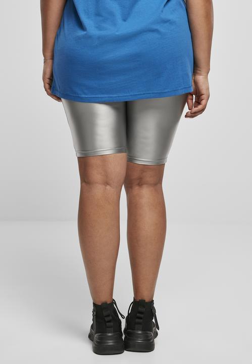 Actual product image Urban Classics Ladies Highwaist Shiny Metallic Cycle Shorts (4XL)