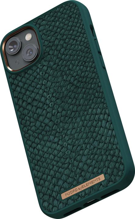 Actual product image Njord Hard Cover Salm.Leather Magsafe Case green (Apple iPhone 14 Plus)