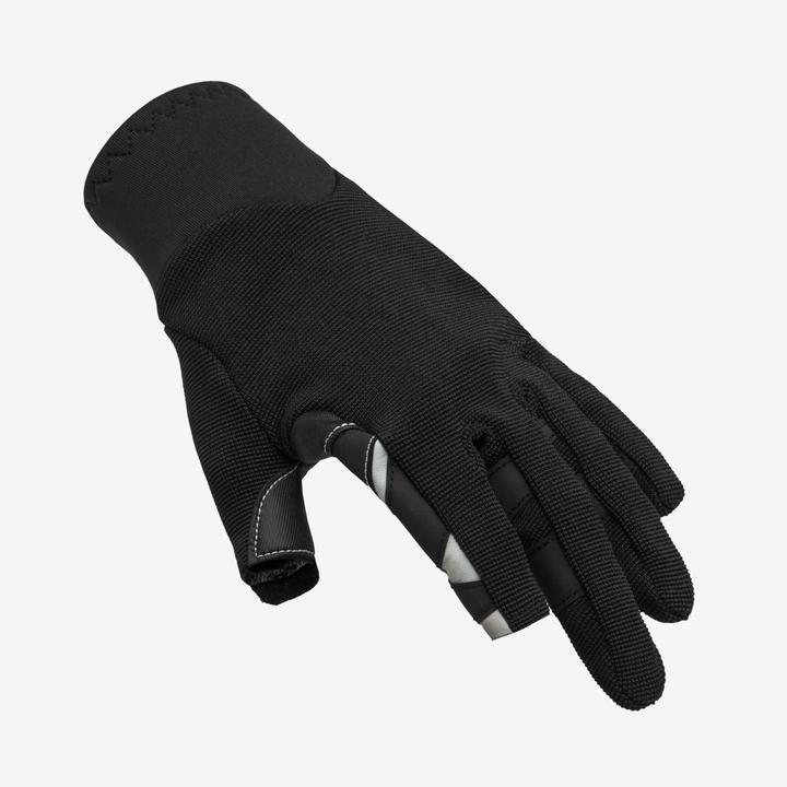 Actual product image Tribord Segelhandschuhe Damen/Herren Zweifinger Sailing 900 schwarz (XL)