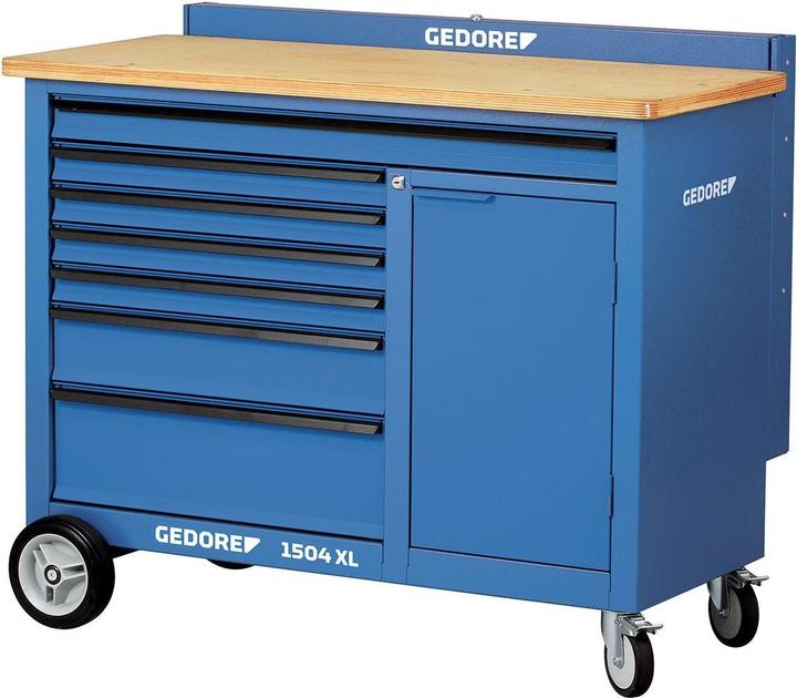Actual product image Gedore 1504 XL Rolling workbench 1.25 m wide with 7 drawers (0.13 cm, 55 cm)