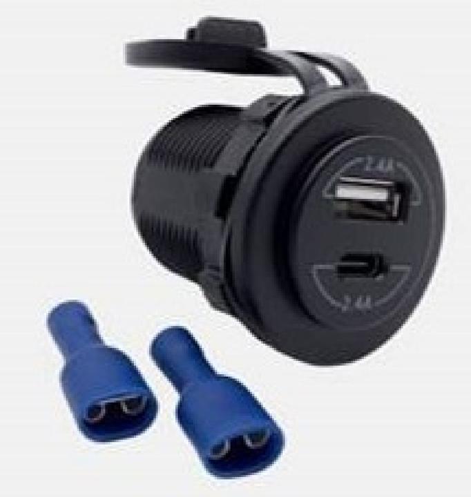 Produktbild Synkra USB-Doppelsteckdose mit 1 x USB-C / 1 x USB-A
