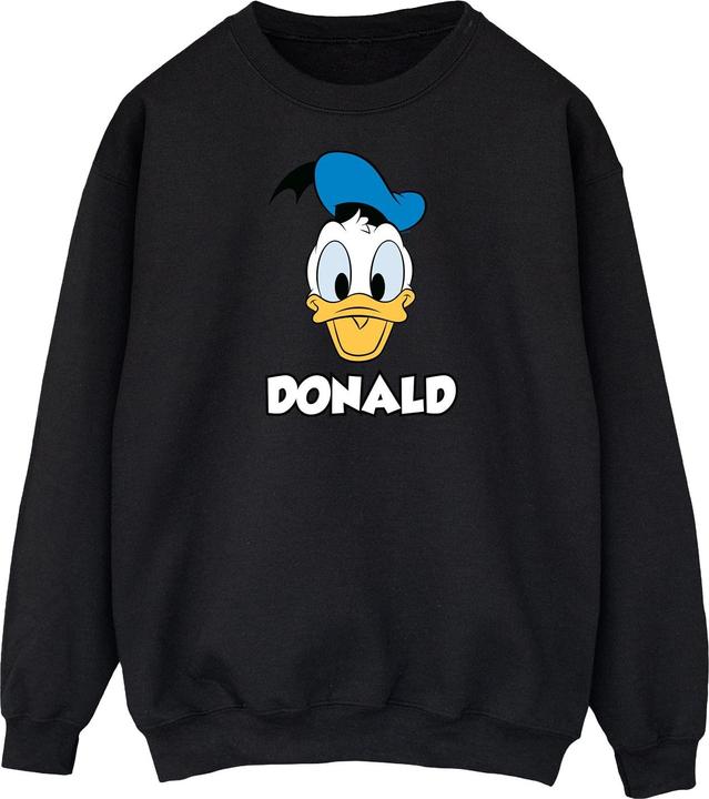 Disney Mens Donald Duck Face Cotton Sweatshirt