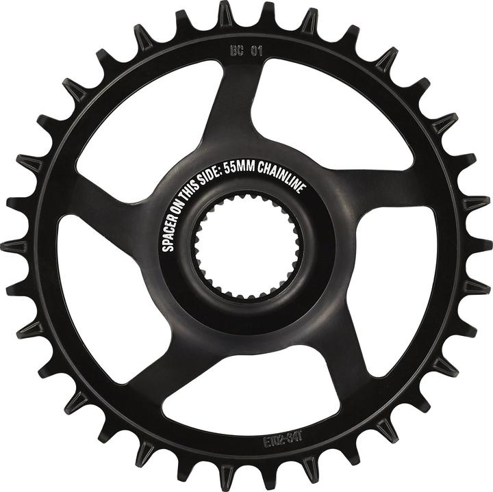 Actual product image e*13 e*spec Direct Mount Steel Chainring, Bosch CX Gen4, 36 T., 53/55mm Chainline, black (36)
