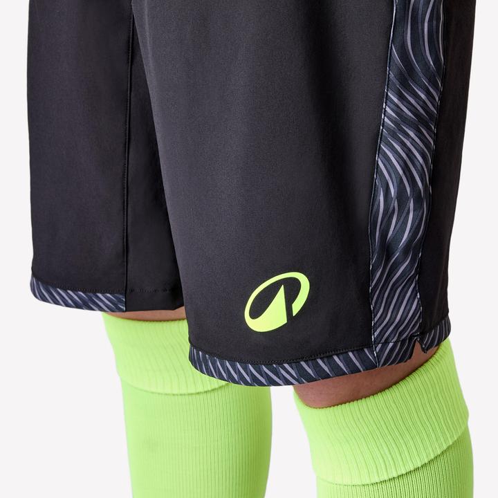 Produktbild Kipsta Damen/Herren Fussball Shorts - VIRALTO II Wavy schwarz/grau (XXL)
