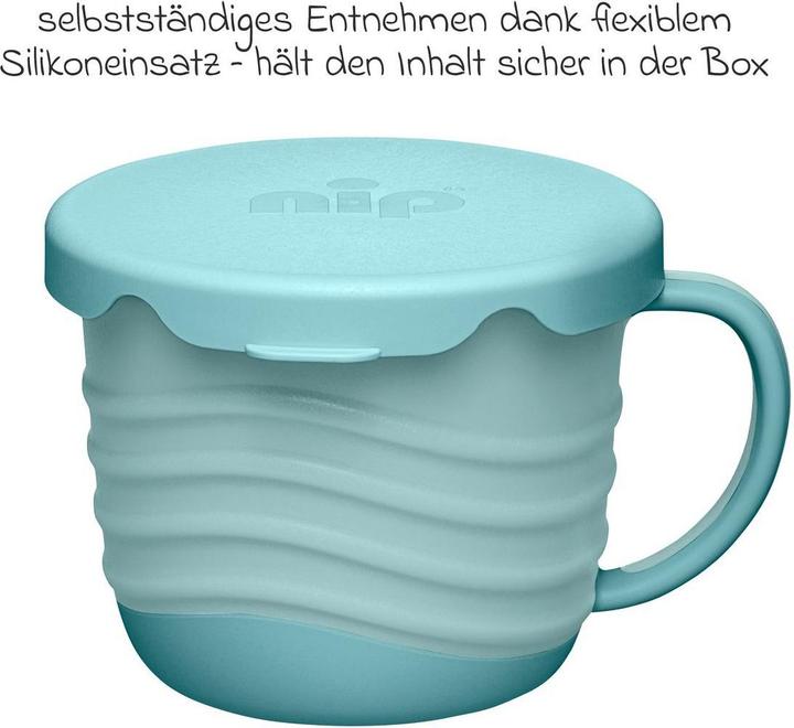 Actual product image NIP Nahrungsbehälter & Portionierer Snackbox / Kindertasse 2in1 eat green -