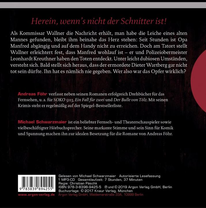 Produktbild Schwarzwasser (Andreas Föhr, Michael Schwarzmaier, Deutsch)