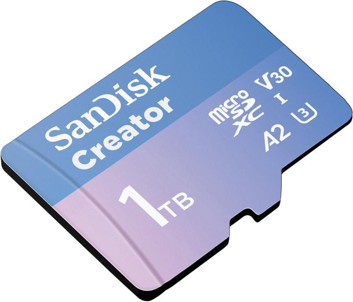 Actual product image SanDisk Creator UHS-I V30 (1000 GB, microSDXC, U3, UHS-I)