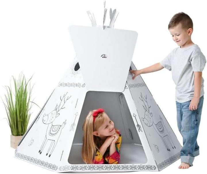 Actual product image Extralink Cardboard teepee play tent for colouring and playing
