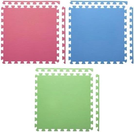 Productafbeelding One Sudedamas kilimėlis treniruotėms Fitness MP10 žalias-mėlynas-raudonas, 60x60x1,0cm (9 dalių) (10 mm)