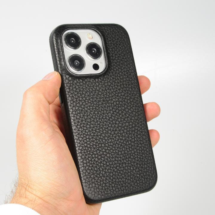Image du produit PhoneLook Coque Cuir de veau luxe grainé intégral avec boutons métalliques et MagSafe (Apple iPhone 14 Pro Max)