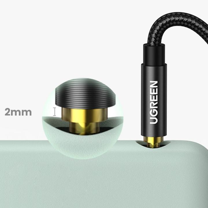 Produktbild Ugreen AV122 jack cable 3.5mm AUX 2m (blue) (2 m)