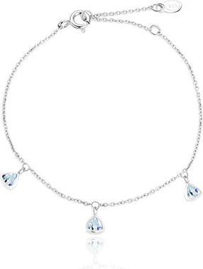 Beneto Exclusive - Elegant silver bracelet with topazes TOPAGB5/20