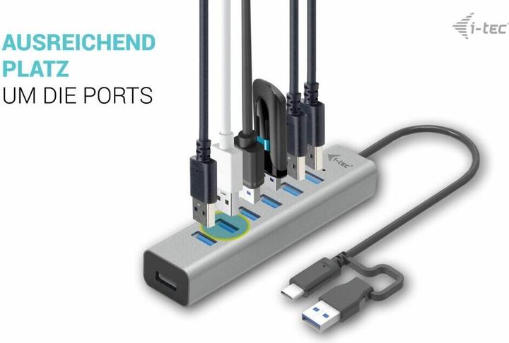 Produktbild i-tec C31HUBMETAL703 (USB-C, USB-A, 7 Ports)