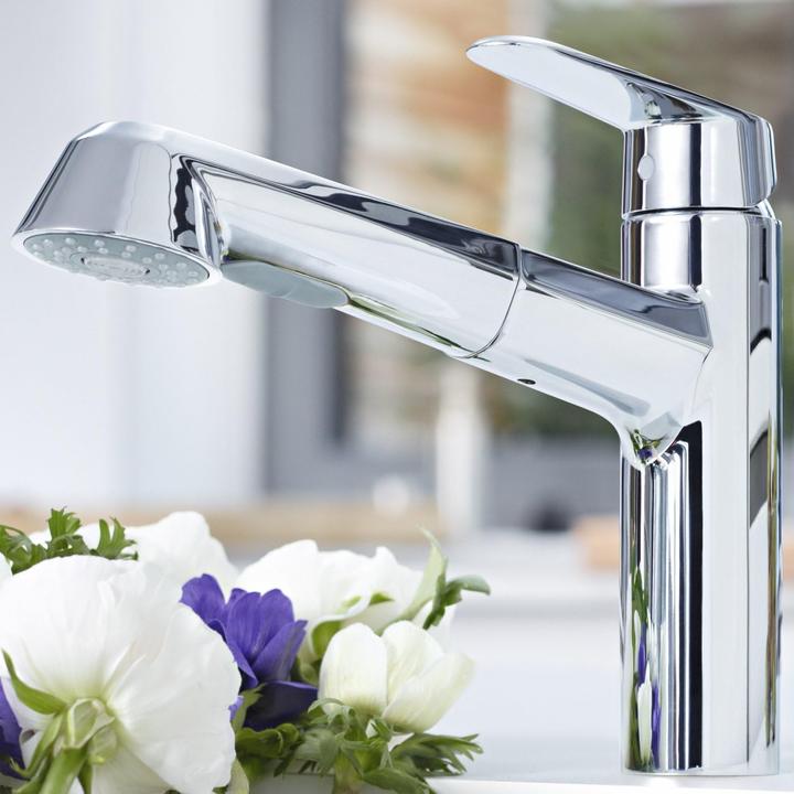 Produktbild Grohe Küchenarmatur mit Handbrause Eurodisc Cosmopolitan chrom glänzend 32257002