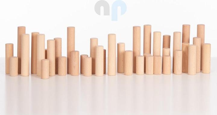 Image du produit TickiT Ensemble de 40 colonnes en bois rondes