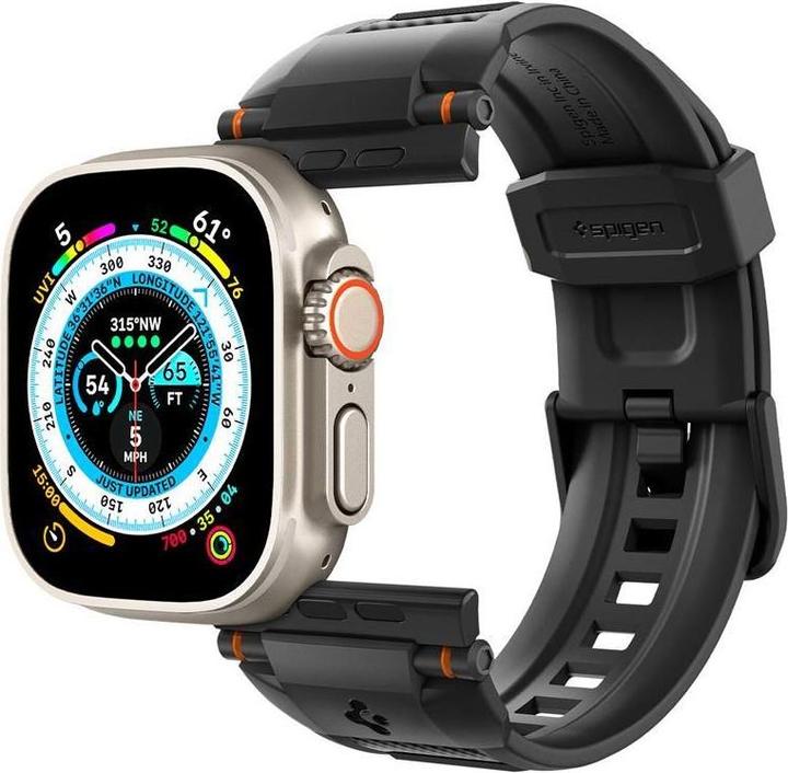 Productafbeelding Spigen Rugged Ultra Band Apple Watch 4/5/6/7/8/9/SE/Ultra/Ultra 2 42/44/45/49mm czarny/matzwart A (Thermoplastisch polyurethaan (TPU))
