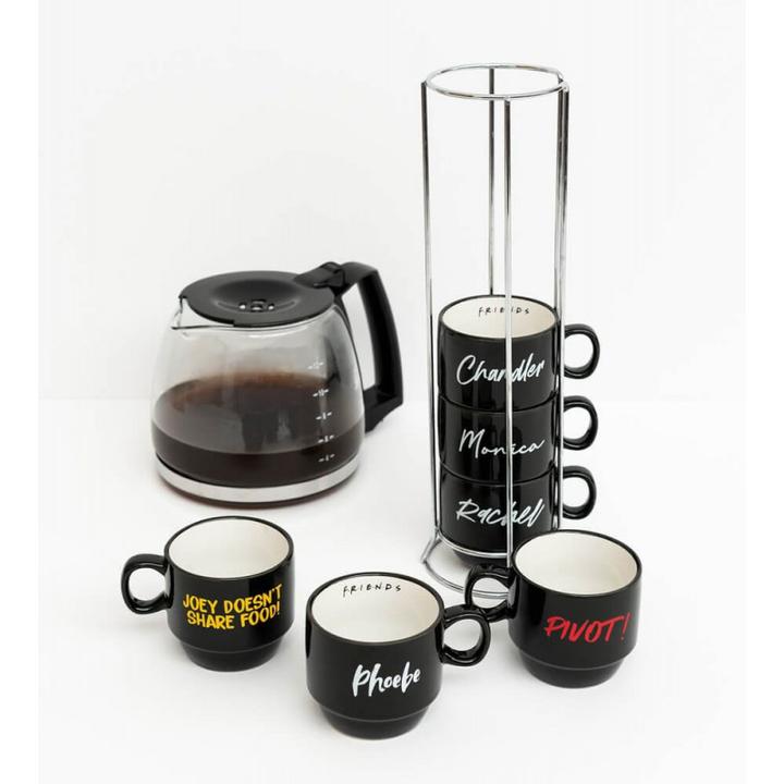 Produktbild Friends - Set Keramikbecher mit Ständer 150 ml 6-tlg. (150 ml, 6 x)