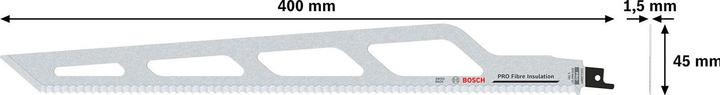 Immagine prodotto Bosch Professional Zubehör Foglio PRO Fibre Insulation S2013AWP, 1,5 x 45 x 400 mm