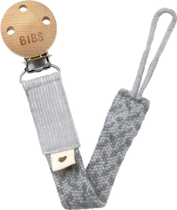 Produktbild Bibs Schnullerkette geflochten, Cloud/ Iron (1 x)