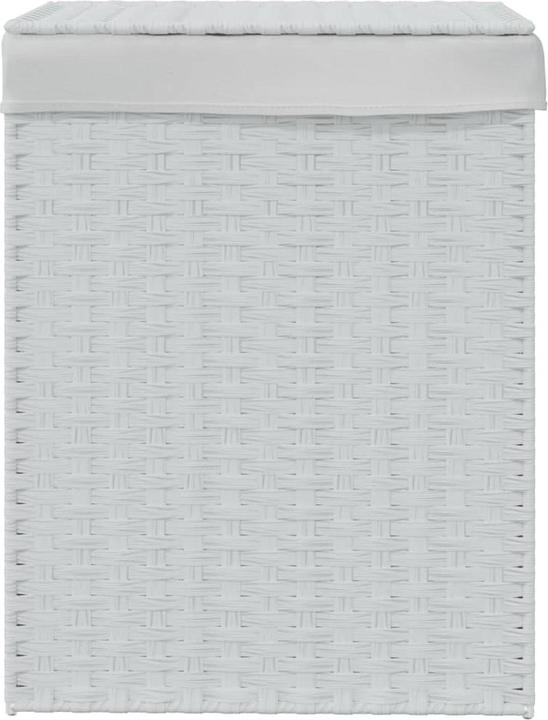 Produktbild VidaXL Wäschekorb mit Deckel Weiss 46x33x60 cm Poly