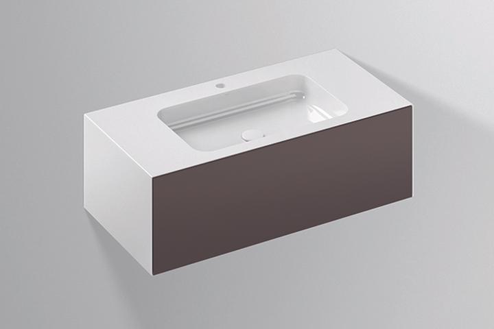 Produktbild Alape WP.Folio3 Waschplatz, 1004x350x500mm, Waschtischunterschrank 1 Vollauszug, Waschtisch mit Hahn