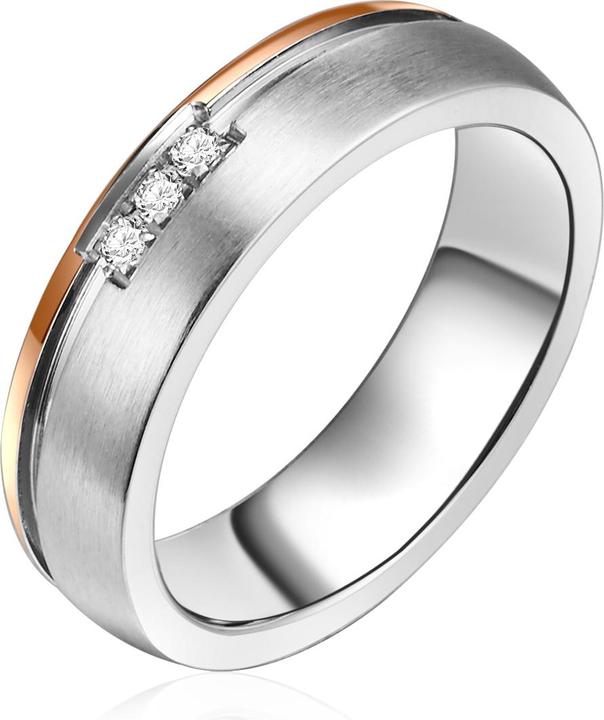 Immagine prodotto Trilani Acciaio inossidabile da donna con zirconi argento/oro rosa - 9652 (56)
