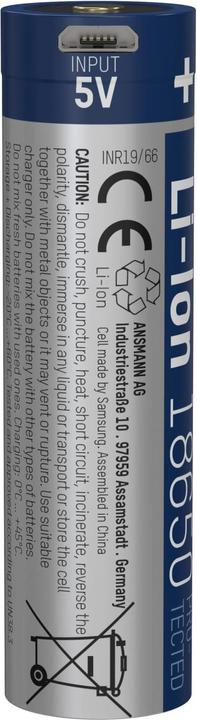 Immagine prodotto Ansmann Batteria agli ioni di litio 18650 (1 pz., 18650, 3400 mAh)
