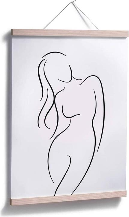 Produktbild Trenddeko Lineart - Die Silhouette einer Frau (24 x 30 cm)