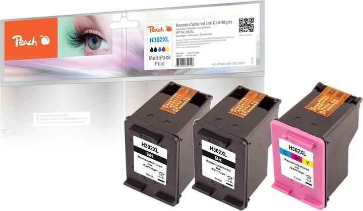 Actual product image Peach 302XL + color MP Plus (M, FC, C, Y)