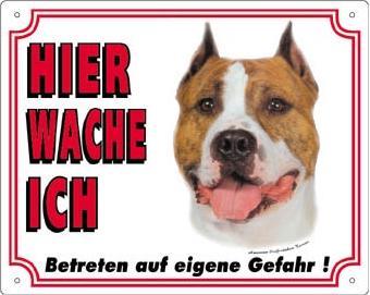 Actual product image Nobby Warning sign American Staffordshire Terrier