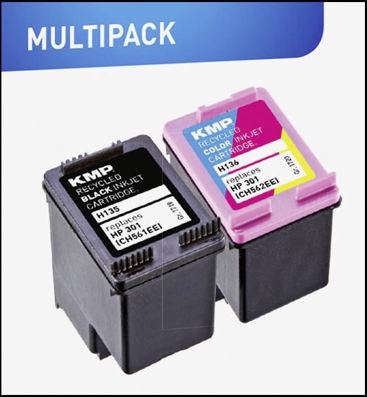 Produktbild KMP H135V Multipack BK/Color kompatibel mit HP CH 561/562 (M, BK, C, Y)