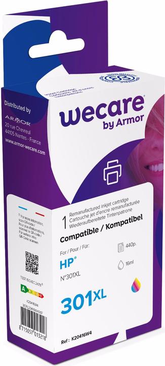 Wecare Inchiostro 301XL a colori ricostruito CH564EE per HP DeskJet 2050 18ml (CL)