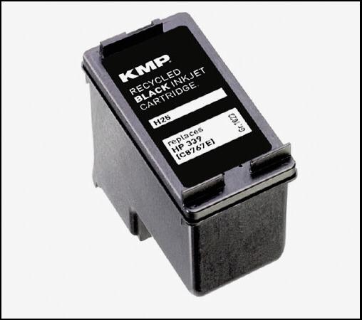 Produktbild KMP H25 Tintenpatrone kompatibel mit HP C 8767 E (BK)