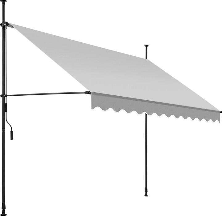 Produktbild tectake Klemmmarkise mit Handkurbel, höhenverstellbar (3 m)
