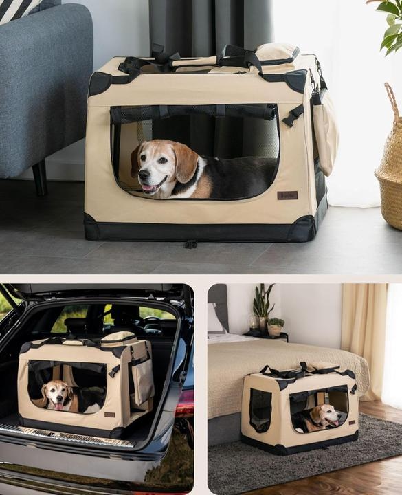 Produktbild Dibea Hundetransportbox (Hund, Katze, Waschbar, Atmungsaktiv, Abschliessbar, Faltbar)