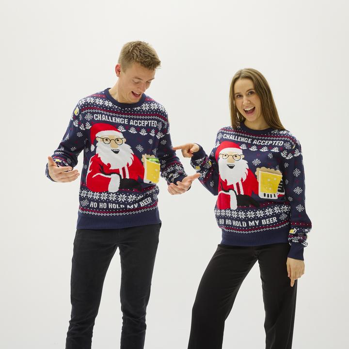 Actual product image Christmas Sweats Ho Ho Hold My Beer (S)