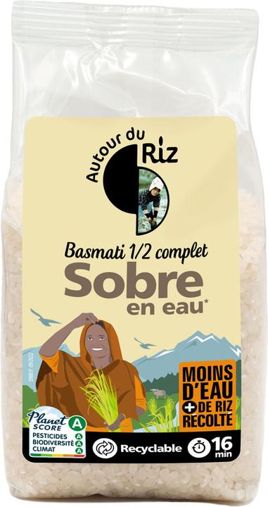 Autour du Riz Basmati Rice 1/2 Whole Grain Sober (Cooking: 16')