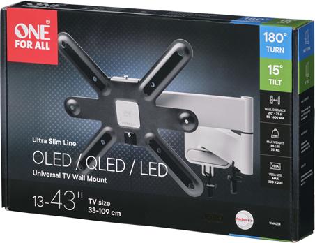 Image du produit One for All Support TV mural 43 Ultraslim Turn 180 WM 6254 (Mur, 43", 25 kg)