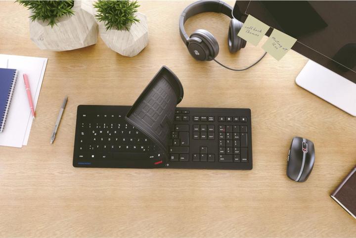 Produktbild CHERRY TAS STREAM PROTECT KEYBOARD Wireless DE-Layout sw (DE, Kabelgebunden)