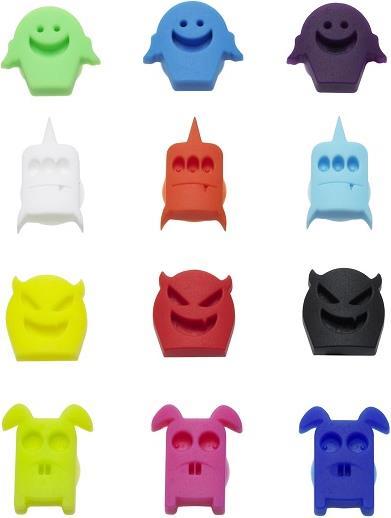 Lurch Set de silicone pour marqueurs de verre, Happy Monster (Marqueurs de verre)