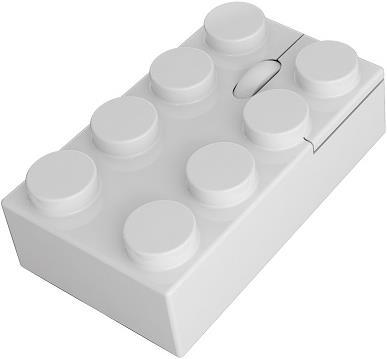 Actual product image Mustard Swag Brick Mouse Wireless, white (Wireless)