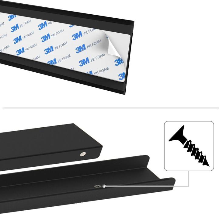 Actual product image Hama Metal cable duct, magnetic, 90 x 5.6 x 1.6 cm, black (Duct, 90 cm)