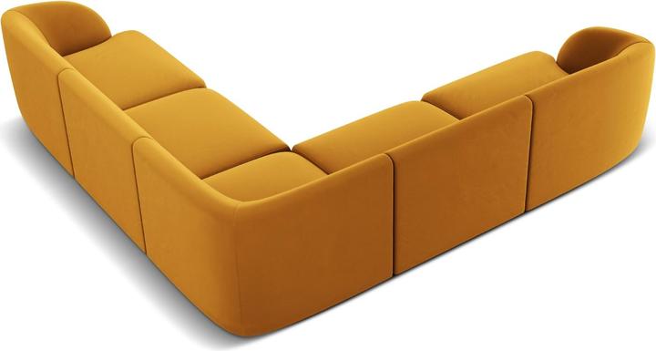 Image du produit Micadoni Canapé D'Angle Symétrique En Velours, "Miley", 5 Places, 255x255x70Fabriqué en Europe (Canapé d'angle)
