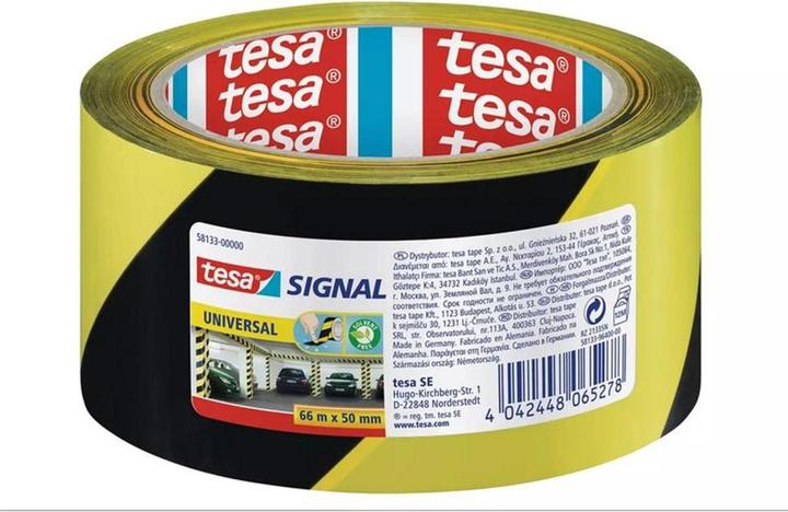 Actual product image tesa UNIVERSAL signal marking tape, self-adhesive PP warning tape for permanent marking (50 mm)