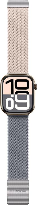 Produktbild Amazingthing 2er-Set Blend Band für Apple Watch 45/46/49 mm - Pink-Grau/Pink (Edelstahl, Nylon)