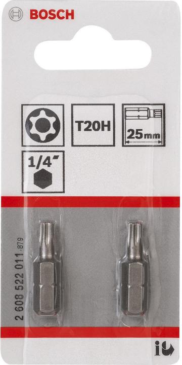 Produktbild Bosch Professional Zubehör T20H Security-Torx®-Schrauberbit Extra-Hart (T20H)