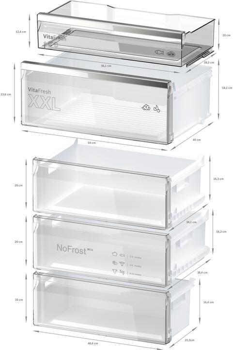 Actual product image Bosch Hausgeräte KGN49LBCF (Stand-alone, 440 l)