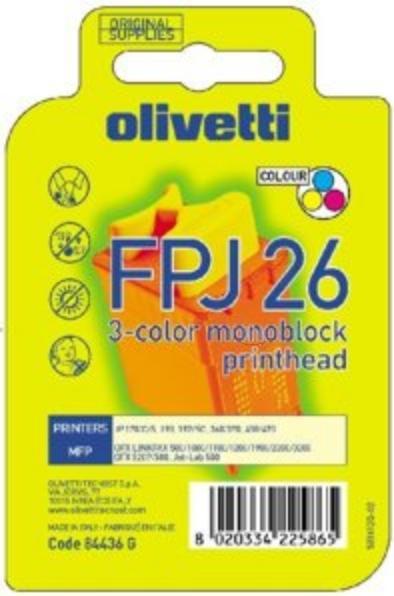 Actual product image Inkadoo Olivetti 84436FPJ26 ink cartridge color 150 pages color Olivetti JP 170 (Color)